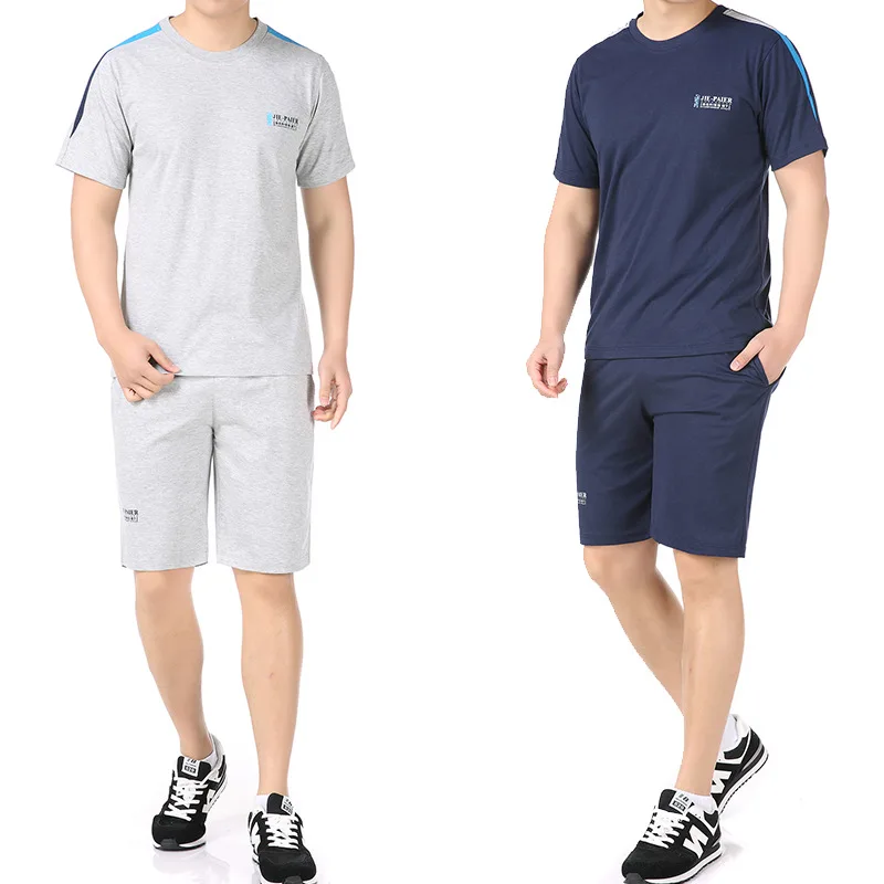 

Summer New Style Men's Wear Leisure Sports Suit Young Men's Men Crew Neck Short-sleeved Top Shorts