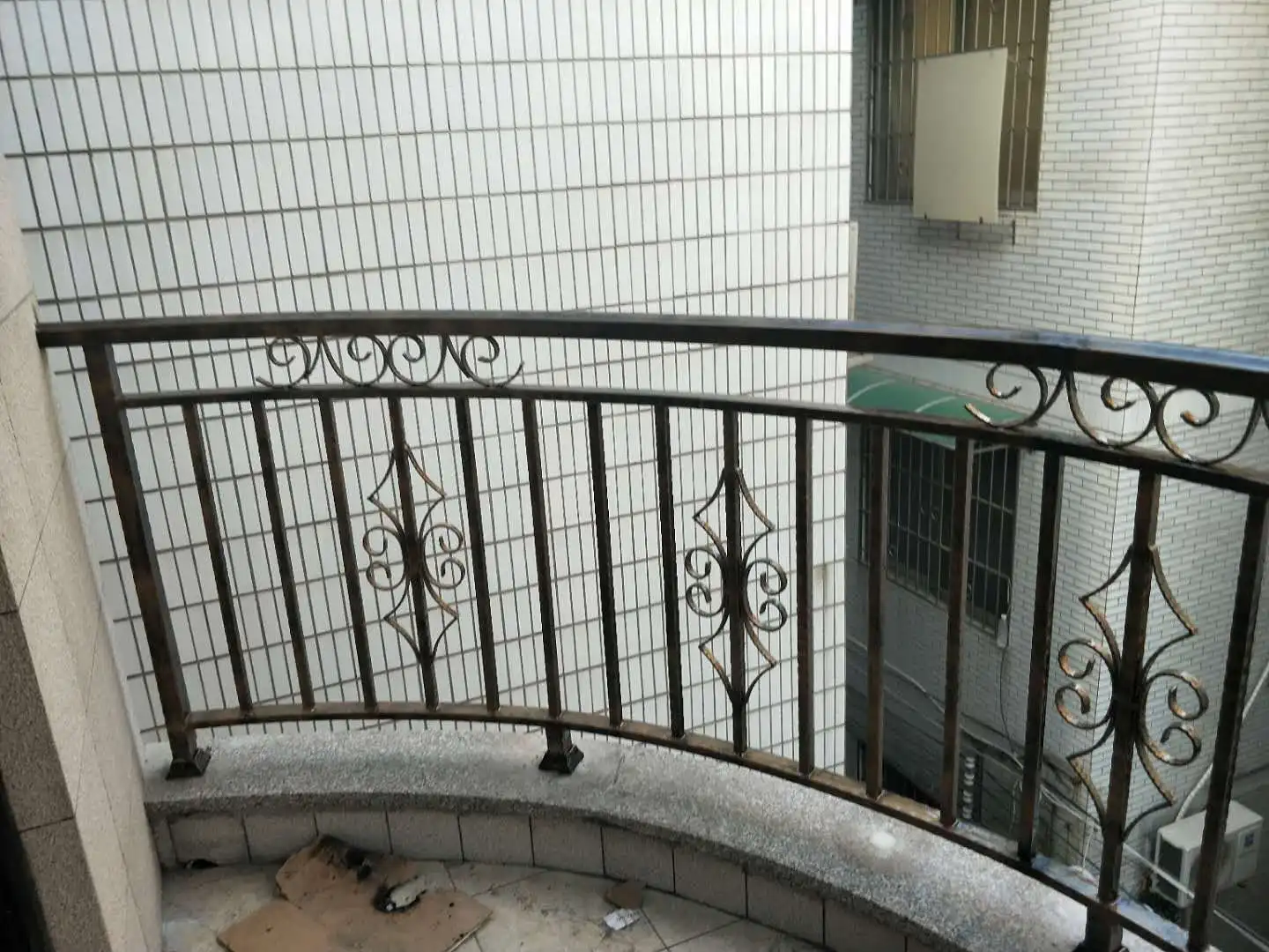 Galvanized steel aluminum pipe modern balcony wrought iron railing design  for apartment railing|Fencing, Trellis & Gates| - AliExpress