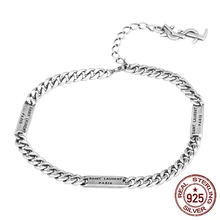 S925 мужской браслет из стерлингового серебра, индивидуальный тренд, властный крест, панк стиль, ретро классика, отправить подарок на любовь