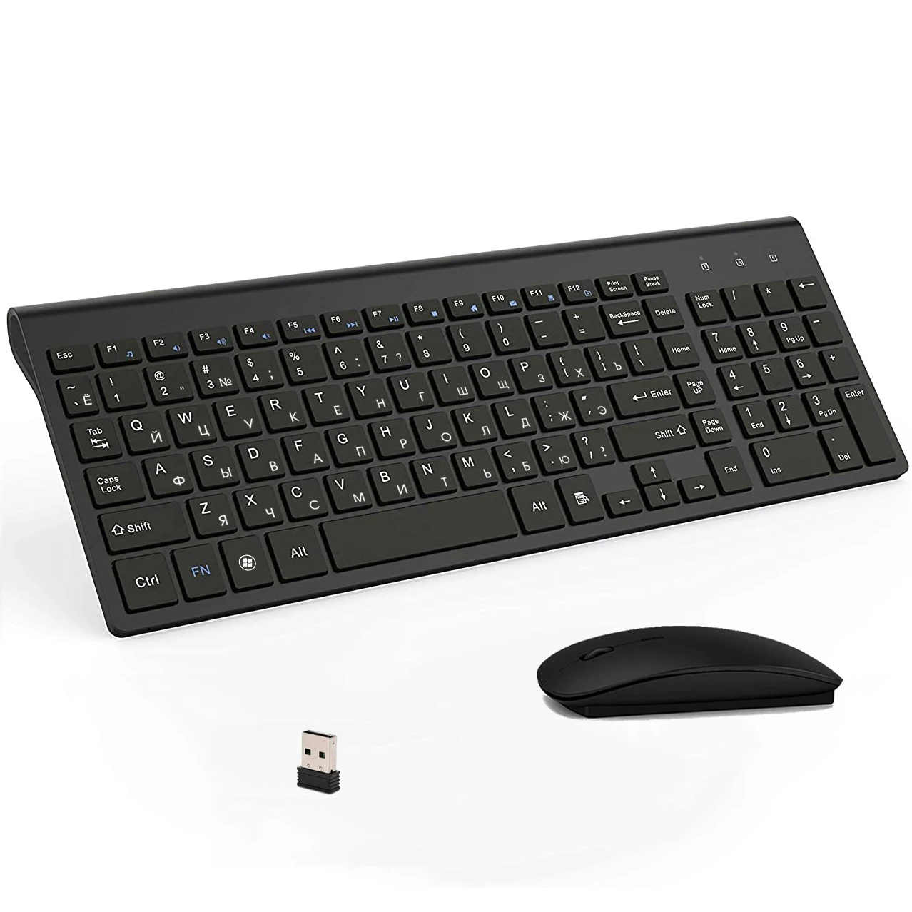 Multi-mode Wireless Russian Keyboard And Mouse Combo, Connect Up To 4  Devices, Blade Extremely Thin Keyboard And Laser Mouse - Keyboard Mouse  Combos - AliExpress