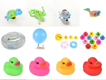 

1pc Random Color Bath Toys New Animal Turtle Duck Baby Shower Baby Swim Play Toy Swimming Pool Accessories Baby Play In Water