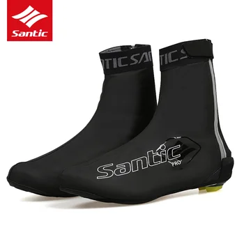 

Santic 2019 Cycling Shoe Covers PU Waterproof Road Bike Bicycle Shoe Cover Reflective Overshoes Zapatillas Ciclismo W8C09083