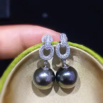 

New Style 925 Silver Earrings Findings Mountings Settings Jewelry Parts Fittings for Pearls Coral Jade Agate Beads Stones