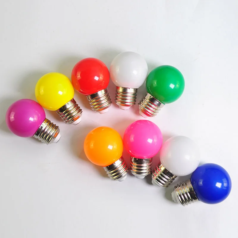 Led 전구 led E27 램프 Bomlillas 글로브 Lampada RGB Led 조명 다채로운 AC 220V SMD 2835 손전등 3W G45 Led 전구 휴일 조명