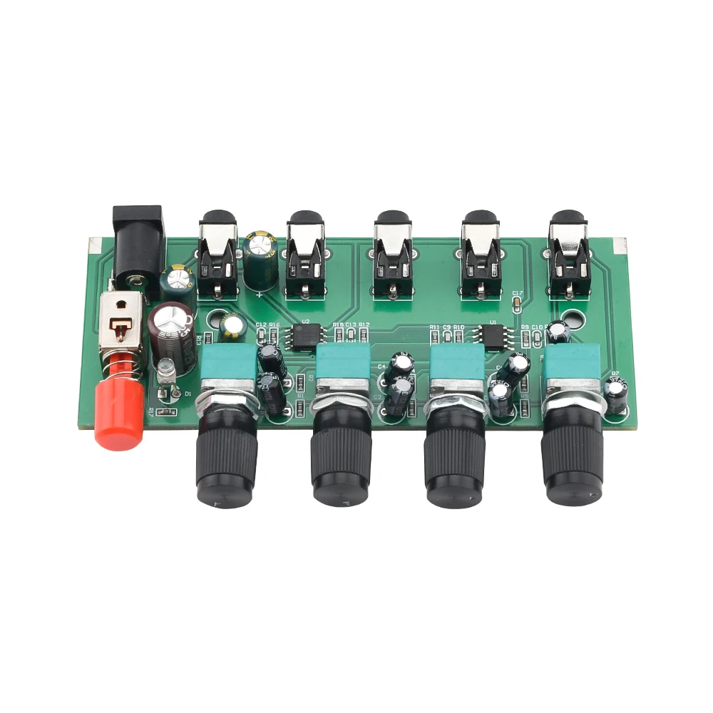 marine amplifier AU-401 DC 5V-12V Stereo Audio Mixer 4 Input 1 output Individually Controls Board Sound mixing DIY Headphones Amplifier 4 channel amp Audio Amplifier Boards