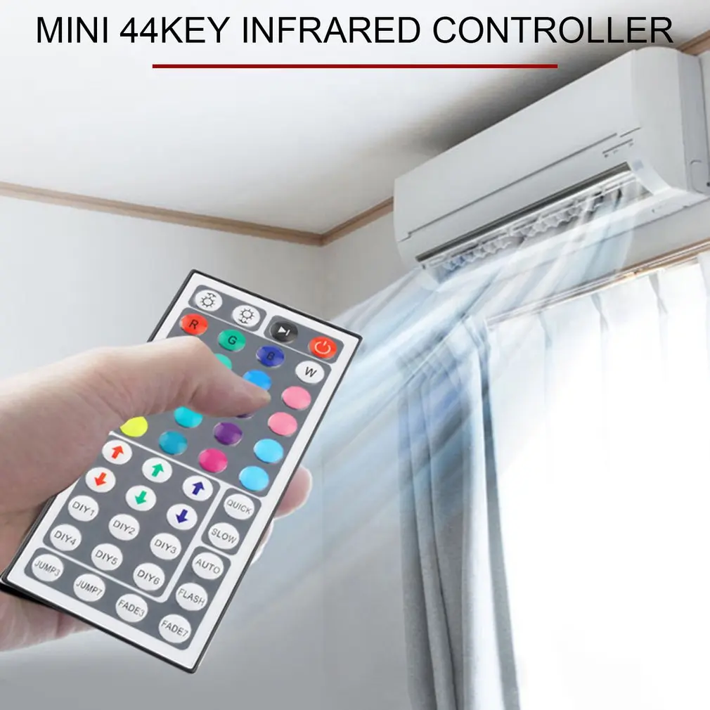 44 Keys LED IR RGB Controler For RGB SMD 3528 5050 LED Strip LED Lights Controller IR Remote Dimmer Input DC12V 6A