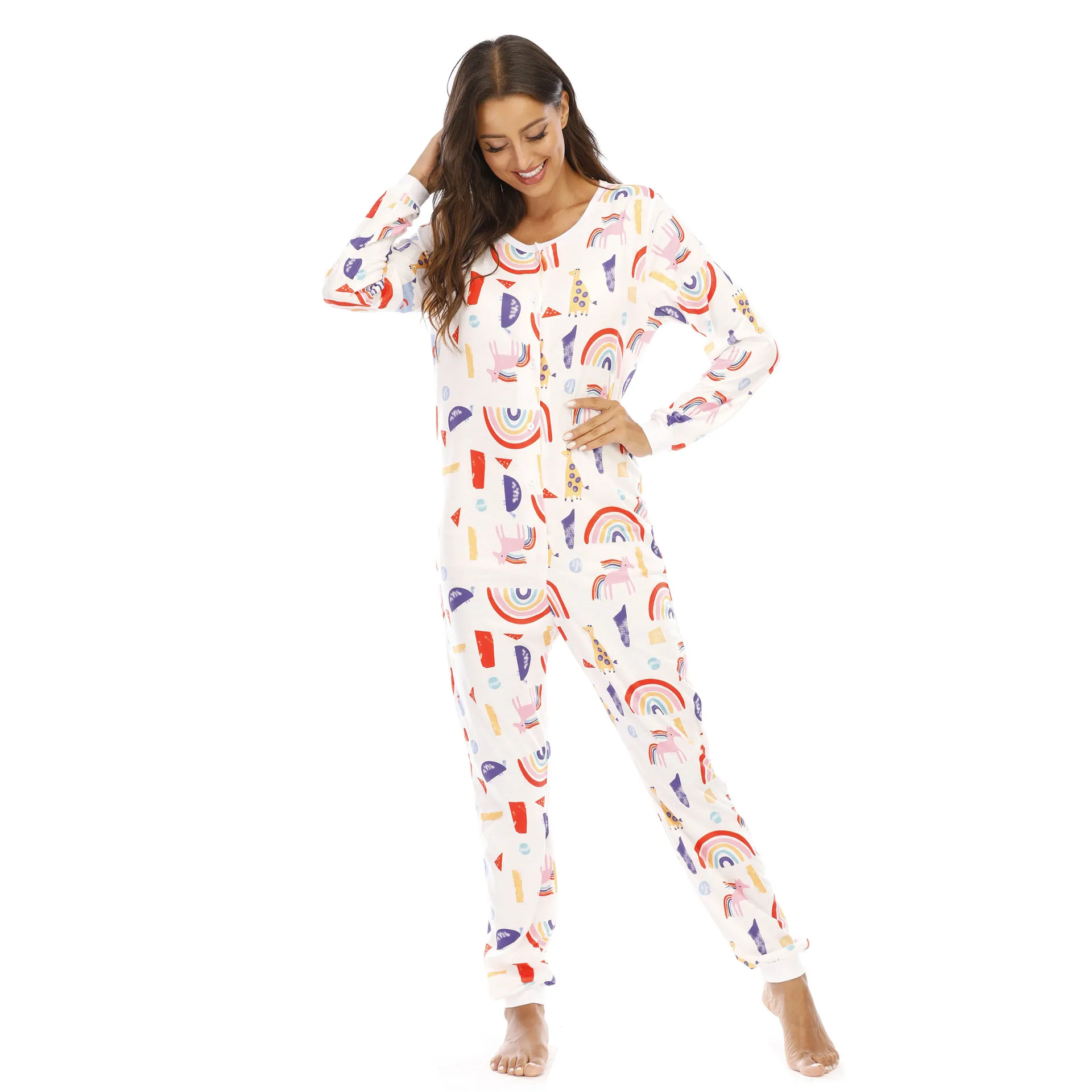 Kigurumis Cute Kawaii Onesie Pajama Home Jumpsuit Women Adult Overalls Soft Sleepwear S L XL XXL