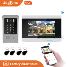 Jeatone – visiophone sans fil wi fi IP, interphone vidéo de porte, écran tactile, sonnette vidéo pour appartement, système de contrôle d'accès, détection de mouvement