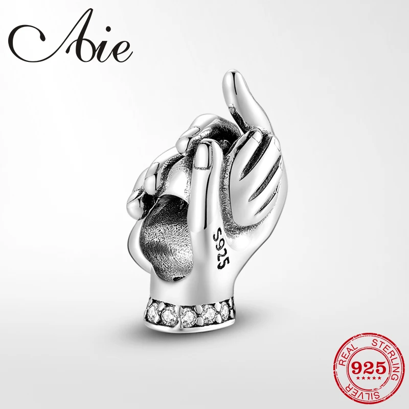 

Authentic 925 Sterling Silver Parents and children Holding hands beads Fit Original Pandora Charms Bracelets