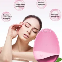 Беспроводная зарядка Очищающая щетка для лица моющий аппарат для чистки лица Очиститель пор средство для удаления акне массаж лица Уход за кожей 40#809