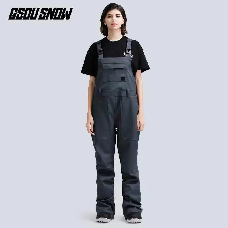 Gsou Snow Women Bib Ski Pant Snowboard Pant Skiing Trouser Windproof