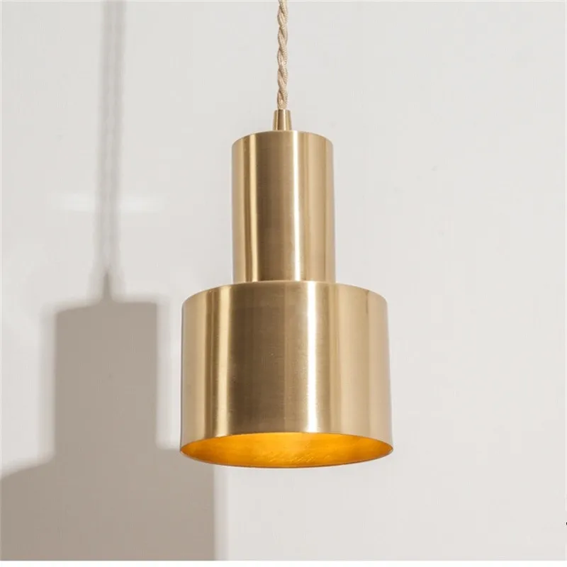 

Europe Loft Style Copper Droplight Edison Vintage LED Modern Pendant Light Fixtures Creative Single Hanging Lamp Home Lighting