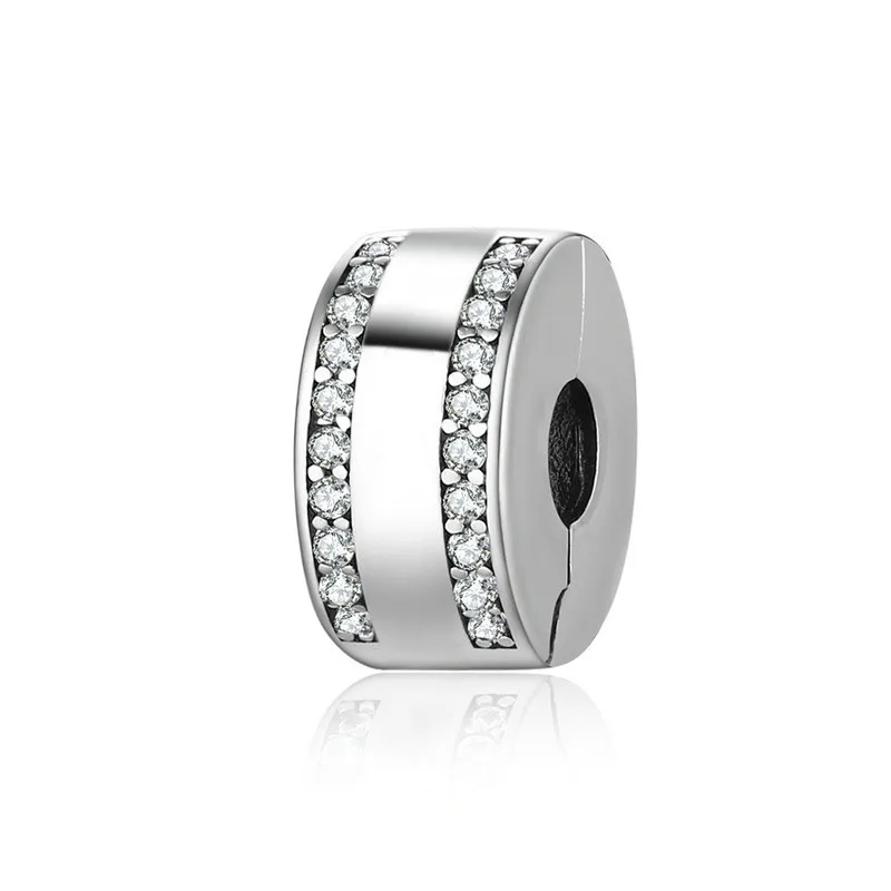 INBEAUT 925 пробы Серебряный Белый CZ самолет Солнечный свет рыбы безопасности цепи бусины Подходит Pandora браслет галактика сердце подвеска в виде планеты - Цвет: sa105