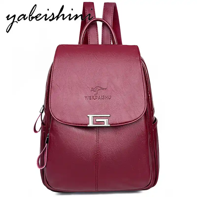 luxury women's leather backpack