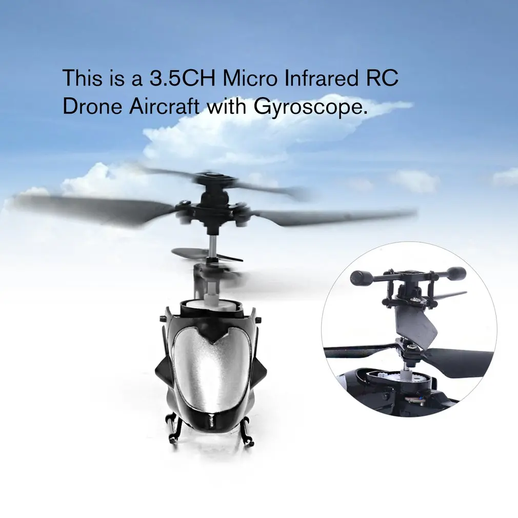QS5010 3.5CH Micro Infrared RC Drone Aircraft with Gyroscope Remote Control Toys Mini QS RC Helicopter -Round head
