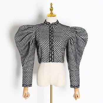

Women Coat Spring Jacket Women 2020 New Fashion Coat Elegant Puff Sleeve Bandage Jacket Bodycon