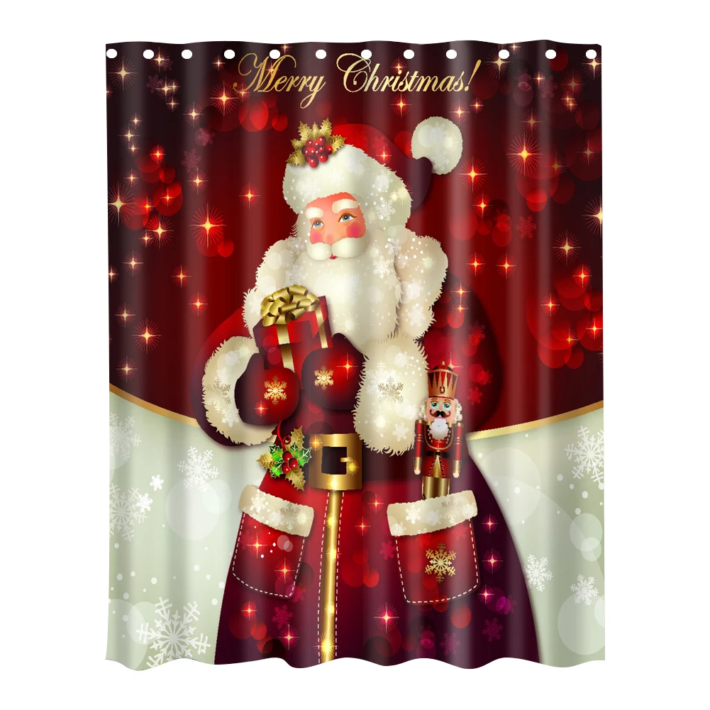 Santa Claus Рождественская серия, цифровая печать, креативная Рождественская шторка для ванной, занавеска для ванной, идеальная Рождественская Праздничная Декорация - Цвет: Santa Claus