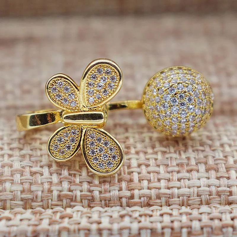 2pcs Cubic Zircon Micro pave butterfly fixed interlayer clasp clip double connector DIY Jewelry Findings
