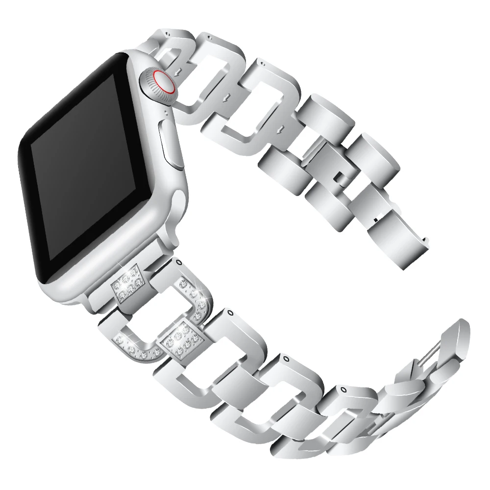 Стальной браслет apple watch с ремешком на руку 44 мм 42 мм 40 мм 38 мм iwatch металлический ремешок серии 5 4 3 2 1 iphone часы браслет wristhband - Цвет ремешка: sliver