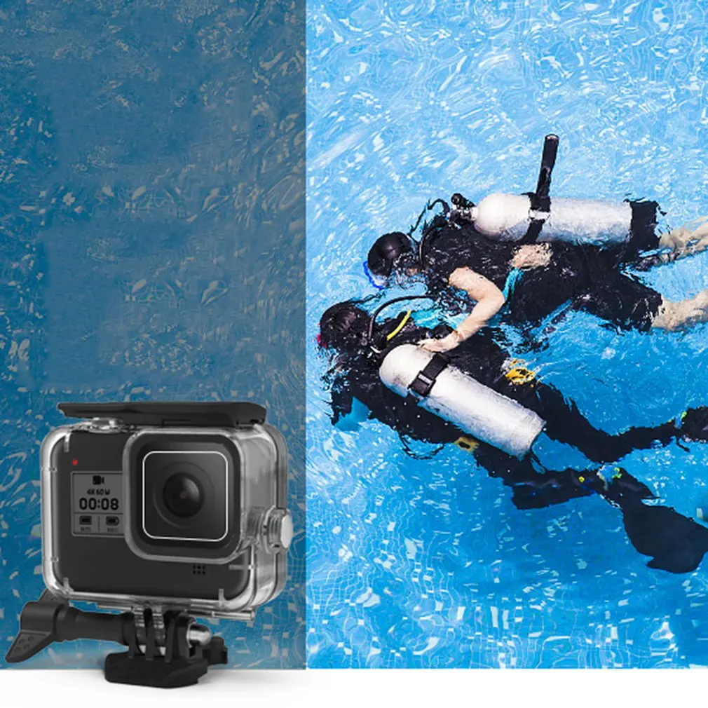60 м Корпус для GoPro HERO 8 черный жесткий защитный чехол для Go Pro Hero8 аксессуары для спортивной камеры