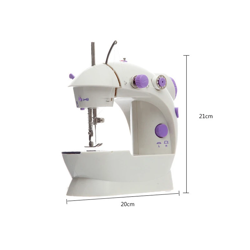 Электрическая мини швейная машина бытовая ручная двойная регулировка скорости двойная нить с светильник