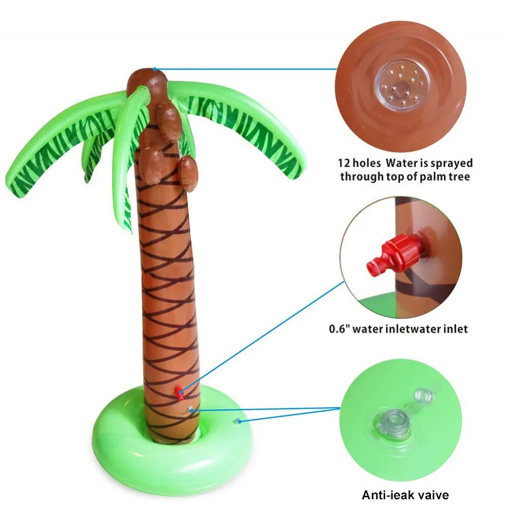 PVC Inflatable Water Spouting Coconut Tree Children's Outdoor Lawn Swimming Toys Game Mat Inflatable jeux gonflable exterieur