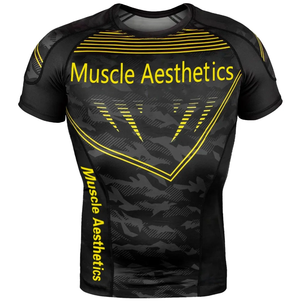 Новая одежда для тренажерного зала облегающая футболка Мужская s Мужская футболка для фитнеса футболка для тренажерного зала Мужская футболка для бега велосипедные топы
