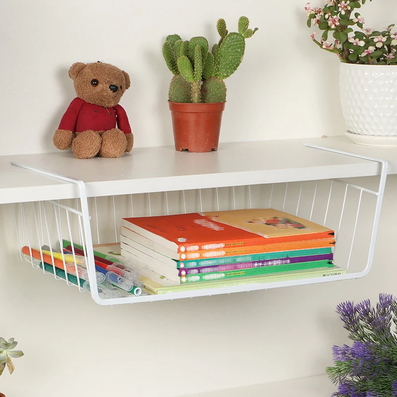 Hanging Cupboard Under Shelf Basket Holder Cabinet Storage Rack Kitchen Organize