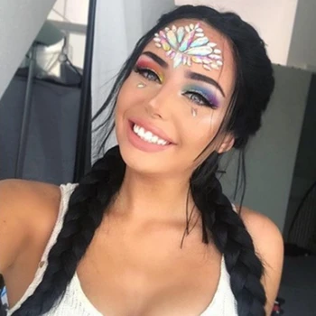 

Long Double Braids Natural Black High Temperature Fiber Middle Part Synthetic Braided Lace Front Wig With Baby Hair Women Wigs