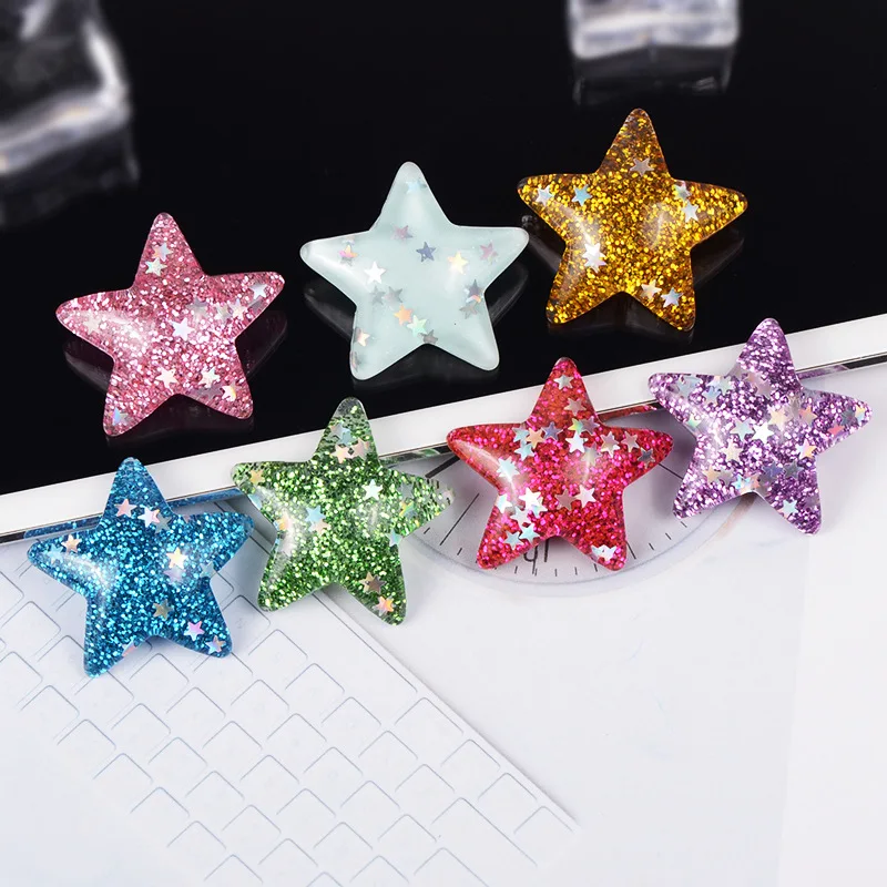 

Resin Filler Glitter Five-pointed Star Diy Slime Star Accessories Clay Charms Plasticine Tool Toys for Children Model Unisex