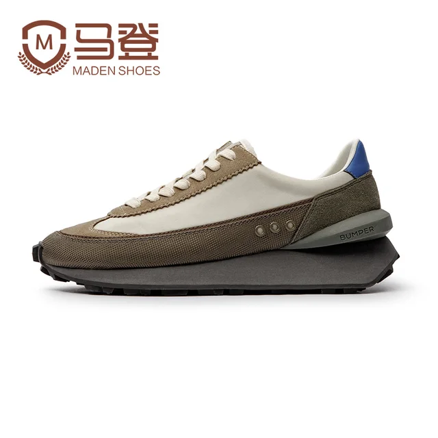 Maden Vintage Canvas Jogging Shoes Sneakers For Men70s Rubber Couple Models Casual Sports Forrest Shoes Breathable Footwear Begie