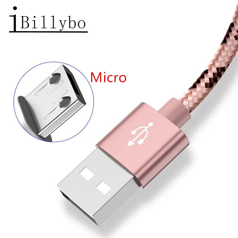 Нейлоновый зарядный кабель 2 4 А 1 м Micro USB для передачи данных Meizu C9 X8 M3 Note M5 M5C M6 LG k8 K7