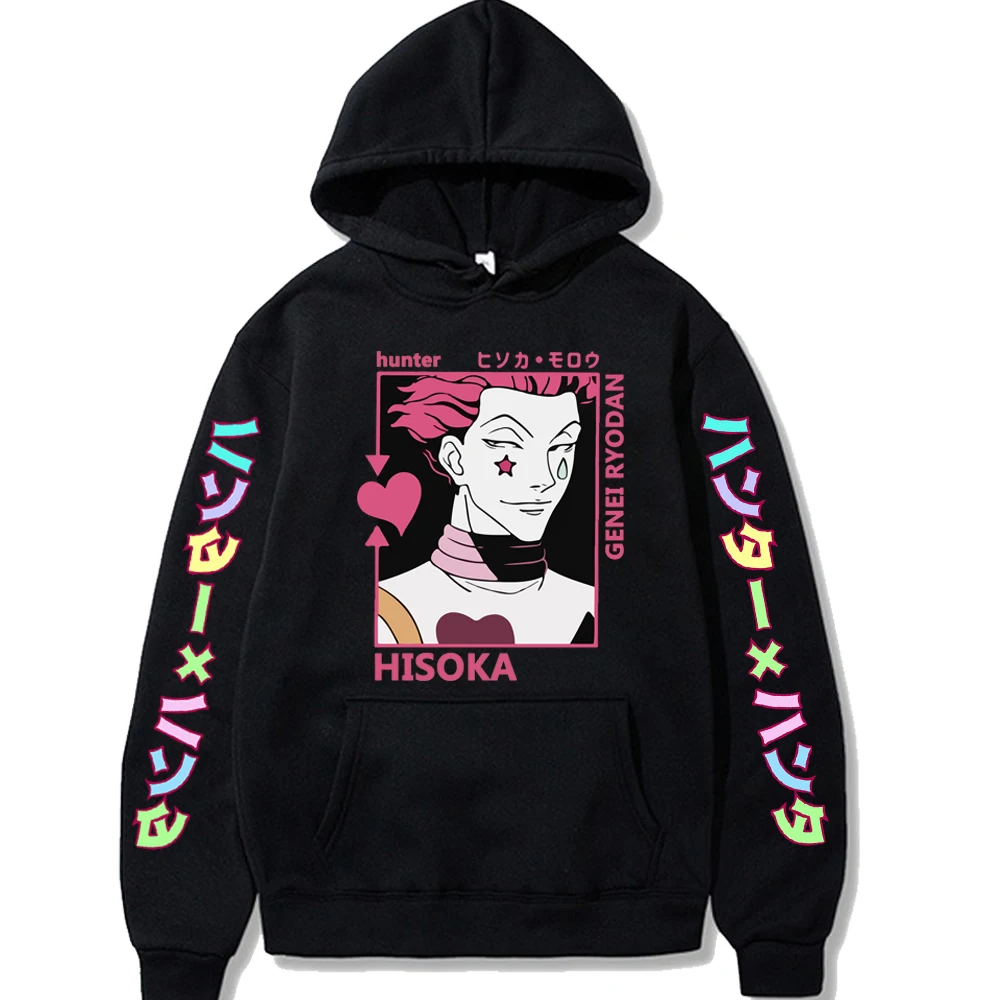 Sudaderas con capucha de Anime japonés Hunter X Hunter para hombre y mujer, jerséis, sudaderas con capucha, Killua, Zoldyck, Hisoka, años 90, Tops, sudaderas para hombre
