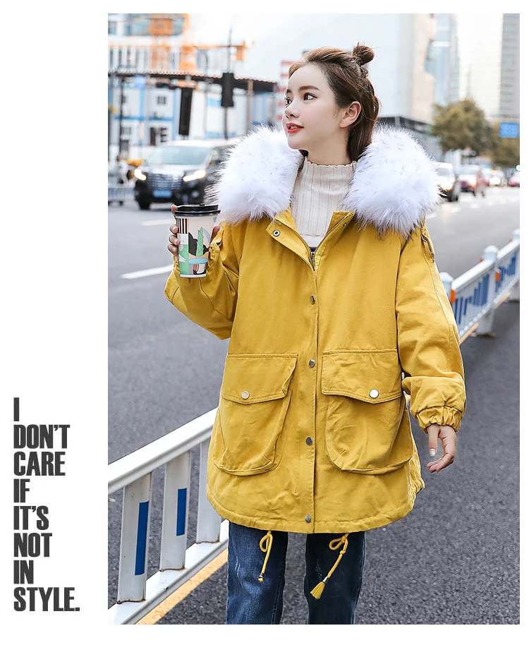 Vogue Cargo оверсайз теплый яркий жакет женский большой меховой воротник мягкий бархат карманы локомотив ягненок свободные джинсы пальто Femme