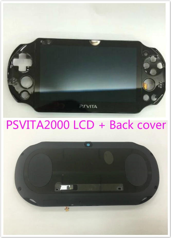 

1set New Oled lcd screen with frame+black back rear cover for PSVita PS Vita PSV 2000 PCH 2001 2XXX Console