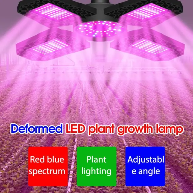 240 Led -Ek Piros Kék Spektrumú Növény Termesztése Világos Növényi Fitolamp 100/120/150W Laamp Proint Gope E27 Deformáció - Image 4