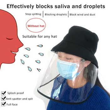 

Mask for saliva Protection Face Masks Hat Helmet Isolation Droplets Respirator Antivirus Spittle Safety Shield work with Masks