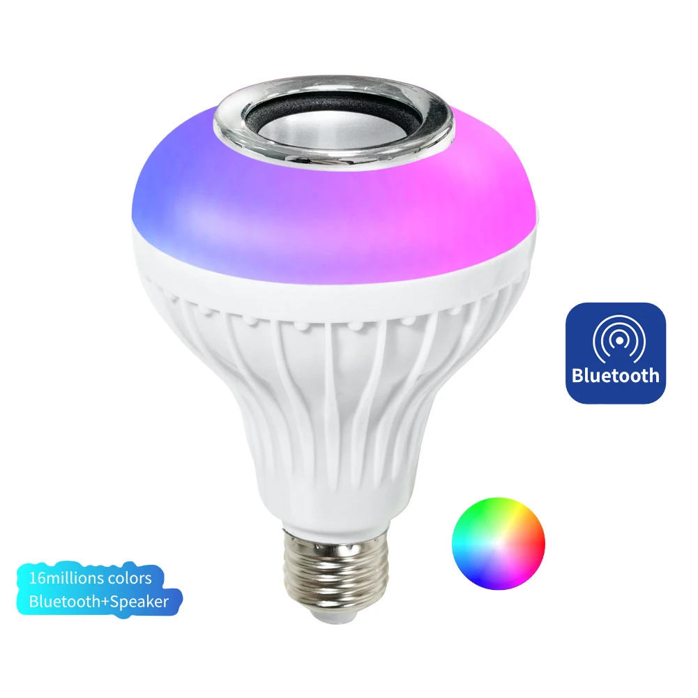 IP44 Bluetooth динамик WiFi Смарт RGB E27 BulbLamp Dimmable светодиодный беспроводной музыкальный лампочка светильник изменение цвета через-WiFi управление через приложение