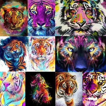 

5D DIY Full Drill Diamond Painting Tiger Cross Stitch Embroidery Wall Art