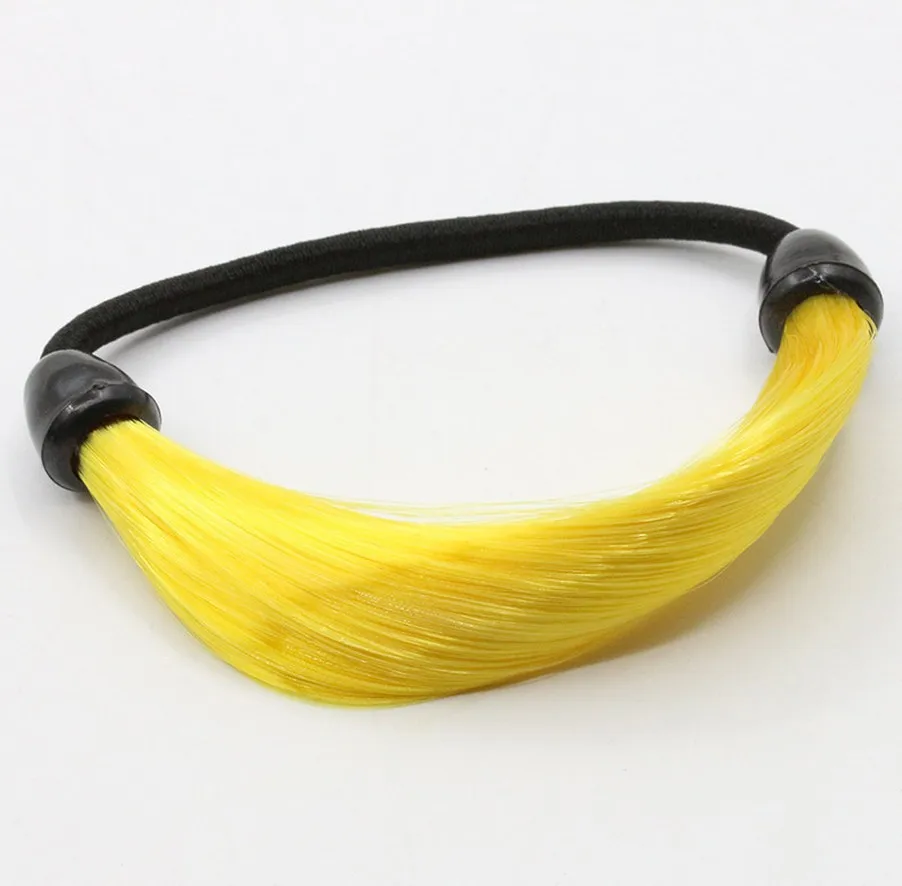 yellow5p 5 шт., Модный женский прямой парик, женские популярные резинки для волос с резиновой веревкой, эластичные резинки для волос, резинка для волос с конским хвостом - Цвет: yellow5p