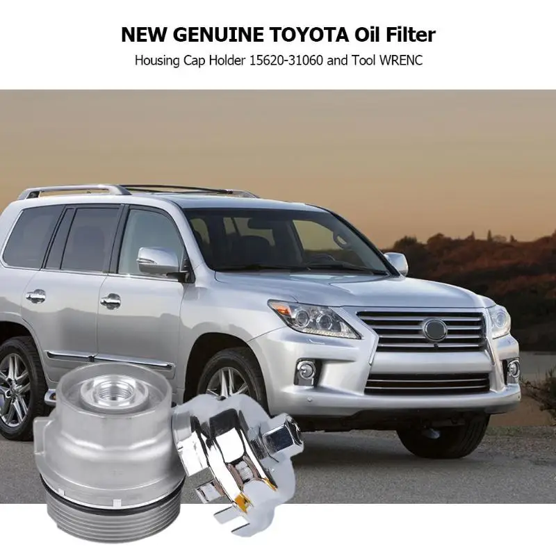 

Oil Filter Housing Cap Cover and Wrench Aluminum Practical Durable and Portable 15620-31060 for Sequoia 5.7L V8 2008-2013