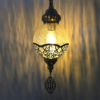 

Turkey Ethnic Customs Handmade Lamp Romantic Cafe Restaurant Bar Tree Pendant Light Bar Mosaic Pendant Lamp deco chambre