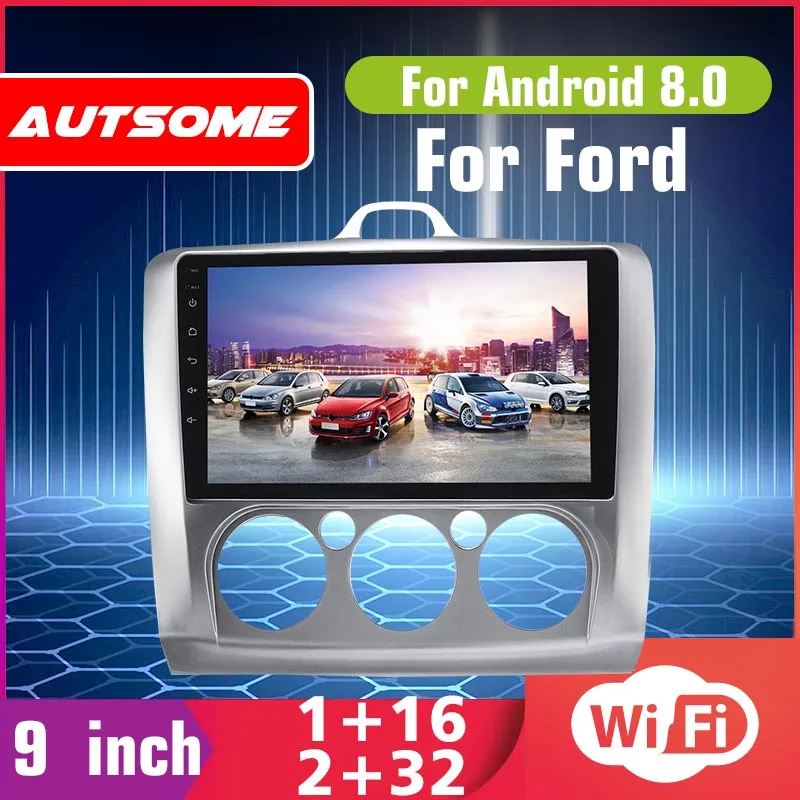 

NEW 9 inch Car Multimedia Player 1G+16G/2G+32G Touchscreen Car Radio bluetooth FM GPS Navigation Wifi Car Player for ford focus