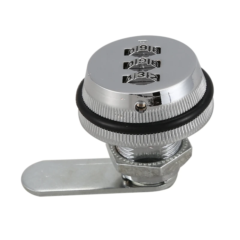 

Alloy Code Combination Cam lock Keyless Post Mail Box Cabinet RV 3 Dial silver