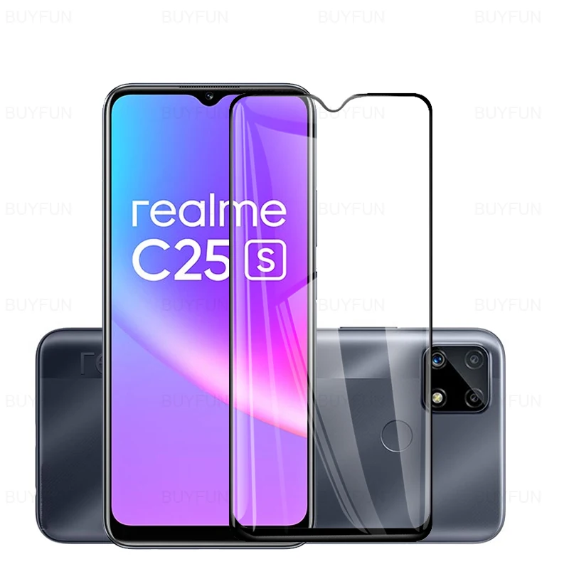 2I1N Full Cover Protective Glass For OPPO Realme C25s C25 C21 C20a C Screen Protector Lens Camera Glass Film for c25 s c 25s 20a phone screen guard