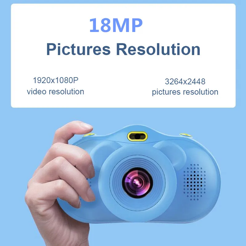 Детская мини-камера 18MP 1080P Цифровая видео запись фото камера 2,4 ''ips Двойной объектив детская камера для детей лучший подарок