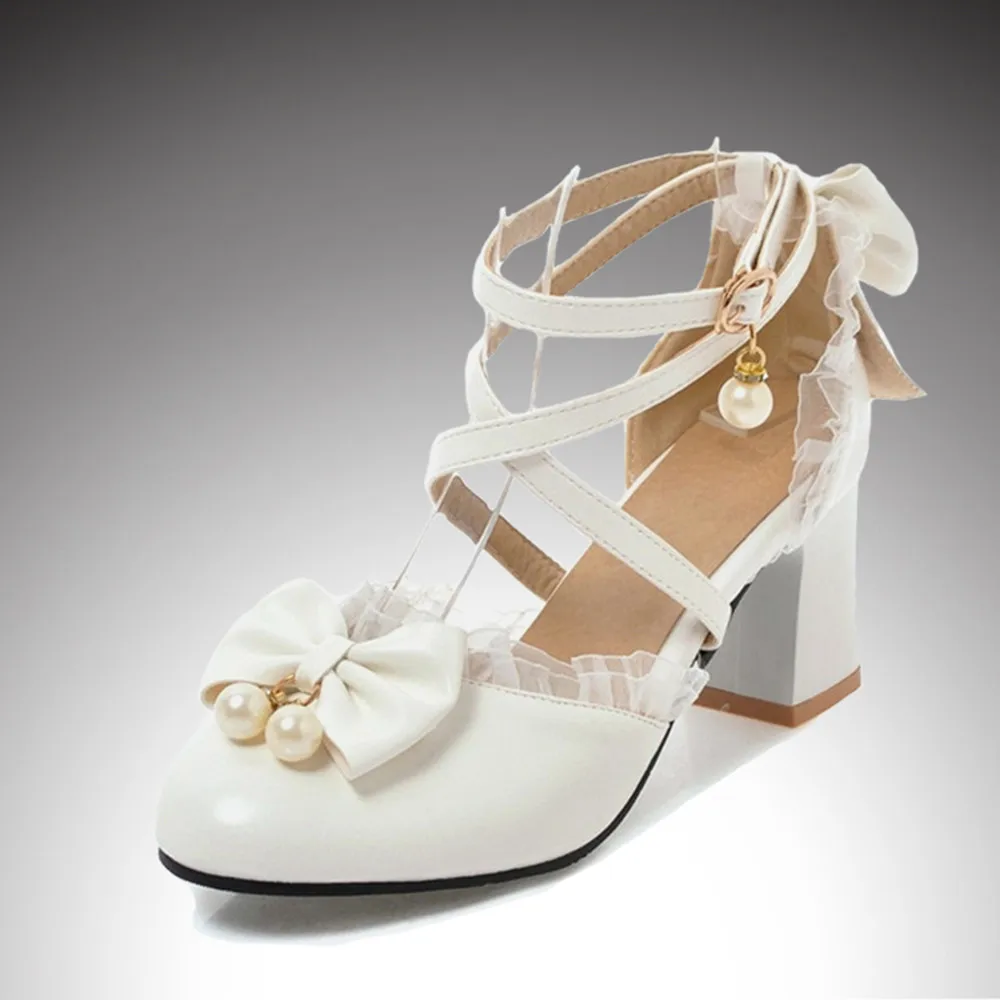 Vicio equipaje Vulgaridad Zapatos de tacón alto para niñas de 7 a 15 años, zapatos de vestir de  princesa rosa y blanca, zapatos de fiesta para niñas de verano X #12/10D50| Zapatos de cuero| - AliExpress