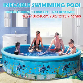 

73/61/49in Kids Inflatable Pool High Quality Children Home Use Paddling Pool Large Size Inflatable Square Swimming Pool For Baby