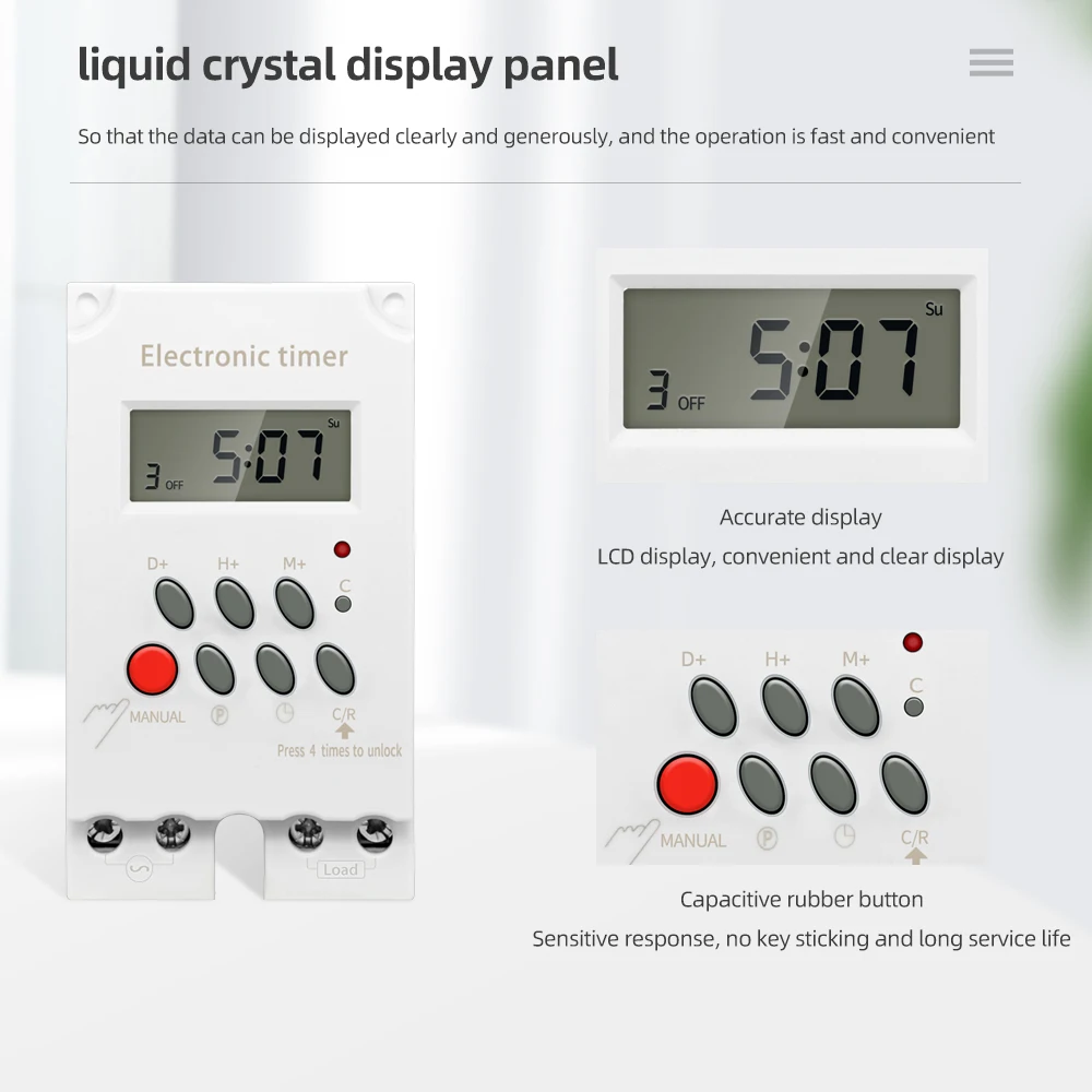 KG316T-II Digital Timer 220V 3A Programmable Timing Control Switch Time ...