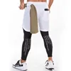 Running Sweatpants Men Shorts And Leggings 2in1 Sportswear Gym Joggers Pants Drawstring Waist Casual Pants Zipper Sport Trousers 1